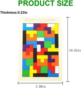 Wood Intelligence Eco-Friendly Polished Wooden Puzzle Blocks Colorful Round Handmade Tabletop Educational Craft Toy - Product Image 2