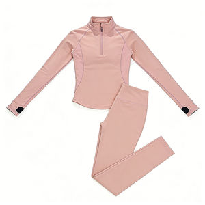 ชุดออกกำลังกายลายโลโก้ด้านหน้าแบบเรียบ 10 ชิ้น ชุดออกกำลังกายระบายอากาศ ชุดโยคะสำหรับผู้หญิง ชุดกางเกงโยคะสำหรับเล่นกีฬา ลดราคาสุดฮอต - Product Image 3