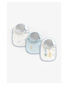 Soft and Breathable U-Shaped Baby Bibs Absorbent Muslin Cotton Cute Design with Button Closure for Drooling and Teething - Product Image 2