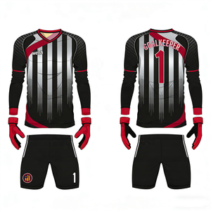 Ensemble de maillots de football pour hommes à manches longues sublimés avec design personnalisé, numéro et nom du joueur, 100% polyester respirant et à séchage rapide - Product Image 5