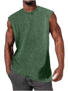 Débardeur d'été pour hommes de haute qualité, léger, 100% coton, délavé à l'acide, vintage, respirant, vente en gros - Product Image 5