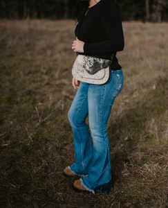 Sac à bandoulière en fourrure véritable pour femmes, sac à main en cuir de vachette véritable, élégant et vendu à chaud - Product Image 1