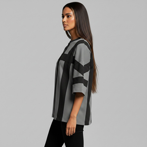 T-shirts unisexes pour femmes LAVISH pour des designs et des couleurs personnalisés, écologiques, col rond, en coton/polyester tricoté, manches courtes - Product Image 6