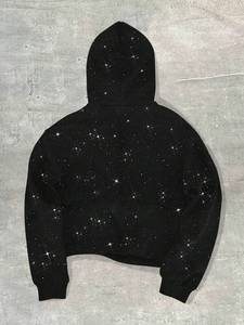 Top Quality Women <b>Zip</b> Up Rhinestone Hoodie New Arrival Fleece Cotton Soft Warm Breathable Oversized Rhinestone Women Hoodie - Product Image 2