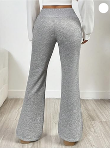 Pantalones Deportivos de Pierna Ancha para Mujer, Cintura Media, Estilo Flare, Efecto Adelgazante, Nailon y Spandex - Product Image 3