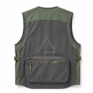 Gilet de chasse pour homme avec fermeture éclair sur le devant, plusieurs poches cargo, tissu respirant, coupe confortable et style utilitaire pour l'extérieur - Product Image 2