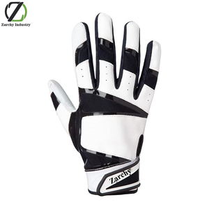 Guantes de Bateo de Béisbol |   Par |   Adultos y Jóvenes |   Palma de cuero de grano completo |   Insertos AirMesh |   Correa de Muñeca QuikAdjust - Product Image 1