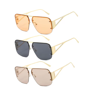 2024 New Fashion Metal <b>Large</b> <b>Frame</b> Luxury Women Sunglasses Fashion Designer Multi-color Travel l Luxury Glasses - Product Image 3