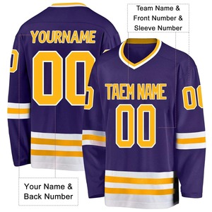 Men's Premium Custom Made Ice Hockey Jersey High Quality Oversize Lightweight Anti-Bacterial Digital Printed Front V-neck OEM - Product Image 6