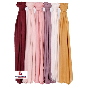 Fine Drape <b>Scarf</b> Cloth Textile Factory Cotton Viscose Polyester Lightweight Woven Material for Fashion Accessory Collections - Product Image 3