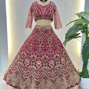 Elegancia Real en Cada Giro, Bordado Intrincado, Tonos Ricos, Artesanía Atemporal, Lehenga Choli Tradicional para Fiestas y Bodas - Product Image 1
