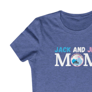 T-shirt pour femme en coton doux à manches courtes et col rond, motif « Family Legacy » bleu chiné, design « Mom », vêtement décontracté et tendance pour tous les jours - Product Image 5