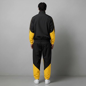 Custom 2027 Worldwide Logo Windbreaker Tracksuit Yellow Black Colorblock Sportswear Set Waterproof Nylon Streetwear <b>Jogging</b> <b>Suit</b> - Product Image 6