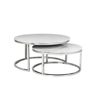 Table basse moderne de forme ronde en métal avec plateau en bois, surface lisse, pour un salon élégant, apparence raffinée