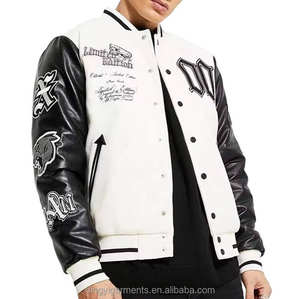 Veste d'hiver pour homme XS, style streetwear, en cuir véritable et toile, écologique, respirante, coupe-vent, légère, à fermeture frontale - Product Image 1