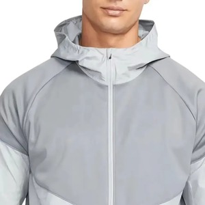 Manufacturer's Casual Windbreaker <b>Jacket</b> for <b>Men</b> O-Neck Spring Outdoor Clothing Hood Zipper Closure <b>Letter</b> Pattern Dyed Blouson - Product Image 4