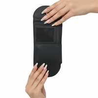 Portefeuille compact minimaliste en cuir de chèvre noir Wriza pour femme, 3 emplacements pour cartes, 2 poches, petit sac à main tendance pour femme