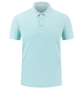 OEM Custom Design <b>Men's</b> 100% Cotton <b>T</b>-<b>Shirt</b> Moisture-Wicking Golf <b>Cool</b> Matte Yarn Quick-Dry Solid Striped Short Sleeve for Polo - Product Image 4