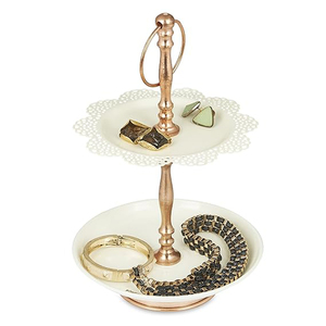 Support à gâteaux et cupcakes à 2 niveaux, support de service polyvalent en acier doux, plateau de service multicouche pour desserts - Product Image 1
