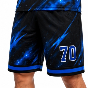 Ensemble de maillots de basket-ball personnalisés pour hommes, design personnalisé, qualité supérieure, séchage rapide, coupe athlétique, prêt pour l'élite, tissu léger - Product Image 5