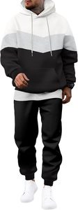 Survêtement pour homme avec logo personnalisé OEM |   Vêtements de sport rayés contrastés |   Ensemble de survêtements et blousons bomber vierges en gros - Product Image 4