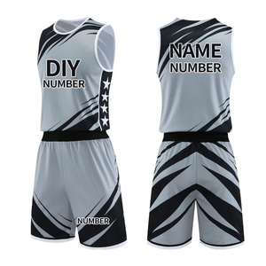 Maillots de basket-ball de haute qualité, imprimés par transfert thermique, respirants, à séchage rapide, manches courtes, pour hommes, grandes tailles, 100% polyester - Product Image 4