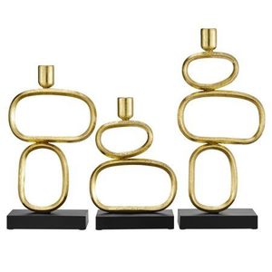Modern Geometric Aluminum <b>Candelabra</b> Stand Minimalist Table Decor for Christmas and Easter - Product Image 2