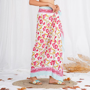 กระโปรงวินเทจลายกุหลาบแบบพันรอบตัว - Product Image 1