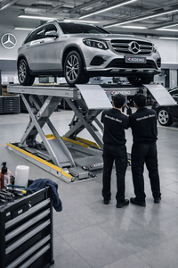 Elevador de Tijera KOENG KLX-5500A de 5.5 Toneladas con Viga de Elevación para Talleres de Alineación de Ruedas - Product Image 4