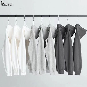 Sweat à capuche pour homme à épaules tombantes en gros |   Vêtements streetwear vierges, impression en relief, logo personnalisé - Product Image 5