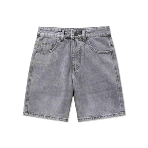 Vintage Men's Straight Mid <b>Waist</b> Breathable Eco-Friendly Denim Spandex/Cotton Sexy <b>Jeans</b> Shorts Medium Wash Casual - Product Image 2