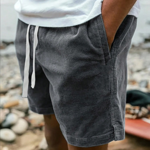 Conjunto de Pantalones Cortos de Algodón 100% con Lavado Ácido Personalizado, Estilo Vintage, Cintura Elástica con Cordón, Fabricante Mayorista - Product Image 4