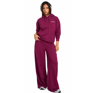 Women Pullover Hoodie Tracksuit <b>Set</b> Kangaroo Pocket Wide Leg Trouser Elastic Waist Relaxed Two Piece <b>Loungewear</b> Outfit Wholesale - Product Image 1