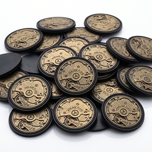 Fournisseur en gros de patchs ronds en PVC et caoutchouc, badges personnalisés à boucle auto-agrippante avec design de boîte pour anneau de cardan - Product Image 5