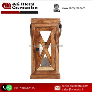 Lanterne minimaliste en bois de simplicité scandinave avec un design unique pour la décoration de jardin et de mariage et personnalisable - Product Image 6