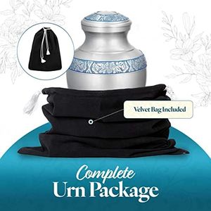 Premium Decorative Adult <b>Aluminum</b> Memorial Cremation Keepsake Urn Funeral Ash <b>Container</b> With Refined Elegant Surface - Product Image 2