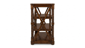 Estantería Tradicional de Madera de 2 Niveles, Librería Independiente de Estilo Antiguo para Sala de Estar o Dormitorio, Diseño Duradero sin Respaldo - Product Image 3