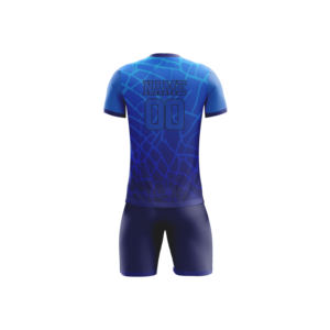 Conjunto de Camiseta y Pantalones Cortos de Fútbol Personalizados de Poliéster Transpirable para Hombre, Uniforme de Fútbol Sublimado Estilo Vintage - Product Image 4