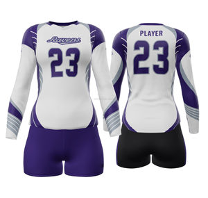 Ensemble de maillot de volley-ball personnalisé avec logo, numéro de nom de l'équipe, tissu en maille respirante, vêtements de jeu pour hommes et femmes, fabricant OEM - Product Image 1