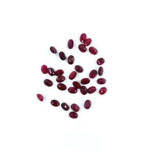 Rubis africains naturels non traités, ovales calibrés 5x7mm, pierres précieuses facettées naturelles, prêtes à l'emploi pour la création de bijoux - Product Image 5
