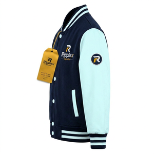 Classic kids varsity jacket with soft comfort sporty style and everyday wear for school play and fun adventures OEM ODM Service - Product Image 3