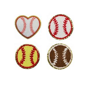 Parches Bordados Termoadhesivos de Lentejuelas de Lona con Diseño de Béisbol de Dibujos Animados, Hechos a Mano y Personalizados para Ropa - Product Image 2