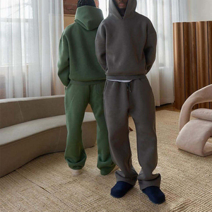 Conjunto de Chándal Oversize de Hombros Caídos para Hombre y Mujer, Sudadera con Capucha y Jogger de 2 Piezas, Ropa Deportiva Personalizada al por Mayor - Product Image 5