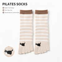 Chaussettes de Pilates pour femmes, antidérapantes, respirantes, souples, extensibles, idéales pour le Reformer, le Yoga, la Barre, l'entraînement, conception personnalisée, vente en gros