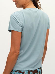 T-shirt en coton et élasthanne de haute qualité pour femme, coupe décontractée, extensible, vente en gros du fabricant - Product Image 2
