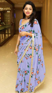 Saree de créateur en soie satinée à la mode avec travail de pierre prêt à porter vêtements de fête pour femmes tissu viscose comprend Salwar et robe - Product Image 4