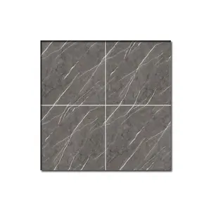灰色600x600mm 24x24纯瓷瓷砖高光玻璃化浴室地板瓷地砖
