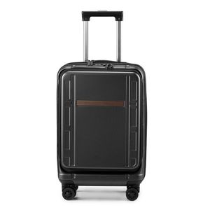 Valigia da cabina in alluminio da 20 pollici con scomparto frontale, doppie ruote girevoli, lucchetto TSA, approvata per il trasporto aereo - Product Image 2