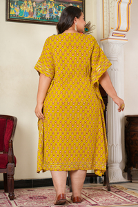 Kaftan Kimono de Grossesse Ample et Respirant en Rayonne Imprimé Floral pour Femme Grande Taille, Col en V, Manches Kimono, Vert, Haut de Pyjama de Grossesse - Product Image 6