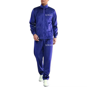 Conjunto Deportivo de 2 Piezas para Hombre, de Algodón y Terciopelo, para Invierno, Sudadera con Capucha y Media Cremallera, Pantalones Deportivos, Estilo Casual, Color Sólido - Product Image 3